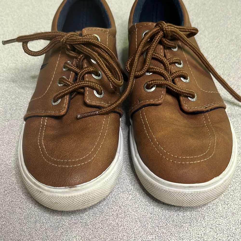 Nautica Dockside Sneaker Tie On Brown Shoe Size 12